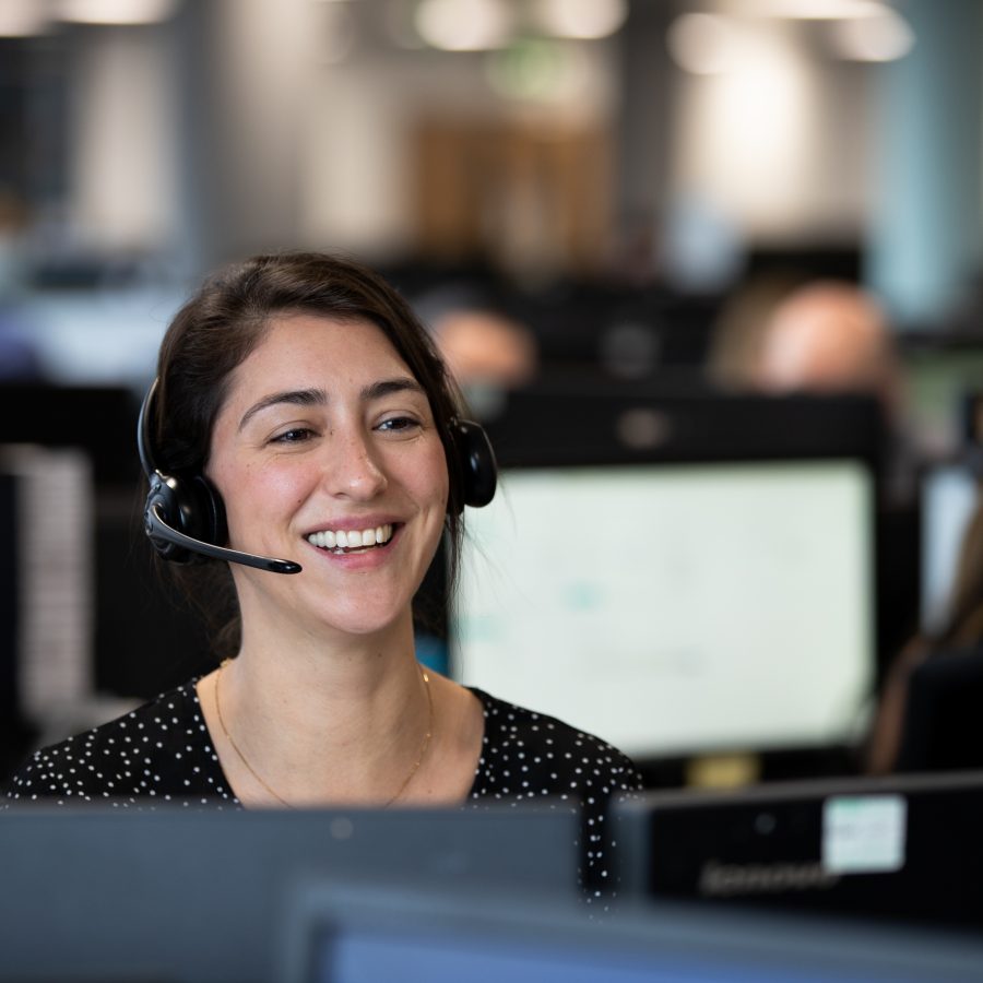 staff member speaking to a customer